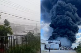 Chuva atinge Manaus enquanto incêndio em fábricas no Distrito Industrial II segue ativo