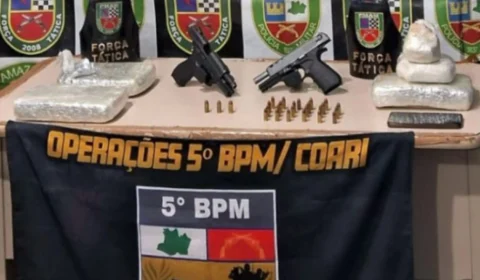Polícia Militar prende homem com quatro quilos de drogas, armas e munições em Coari