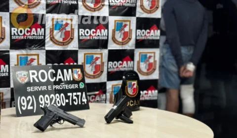 Assaltante é preso e simulacros são apreendidos pela ROCAM no Japiim