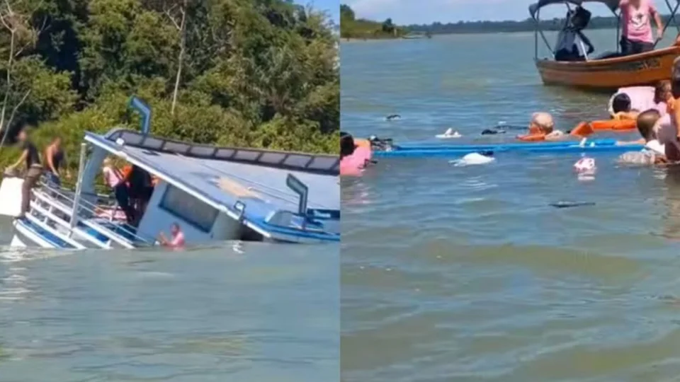 Naufrágio no Rio Tapajós mobiliza resgate e deixa passageiros em pânico em Itaituba