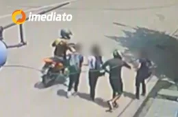 Veja vídeo: Três estudantes são assaltados por dupla em moto no bairro Santa Luzia