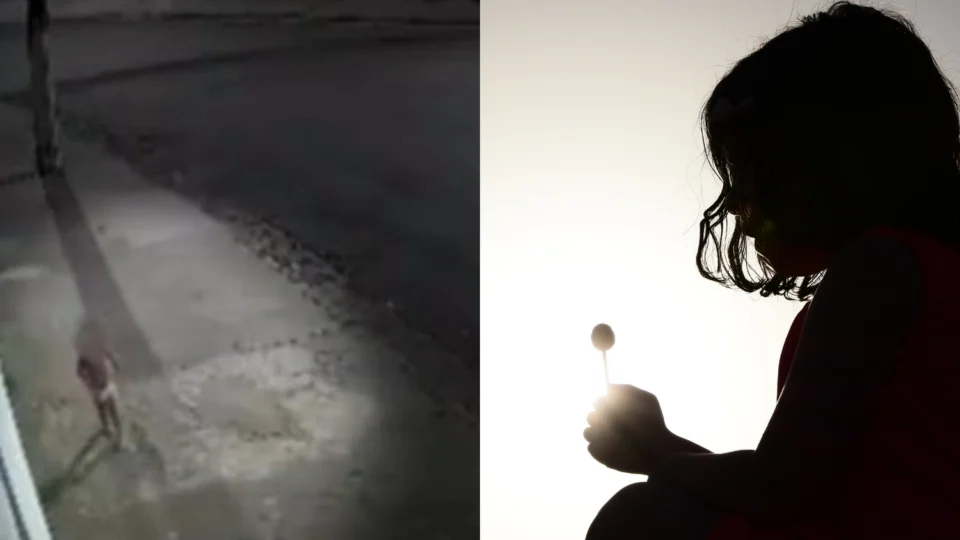 Veja o vídeo: mãe é presa após deixar filha de 3 anos sozinha para ir a baile funk; criança foi flagrada andando sozinha pela rua