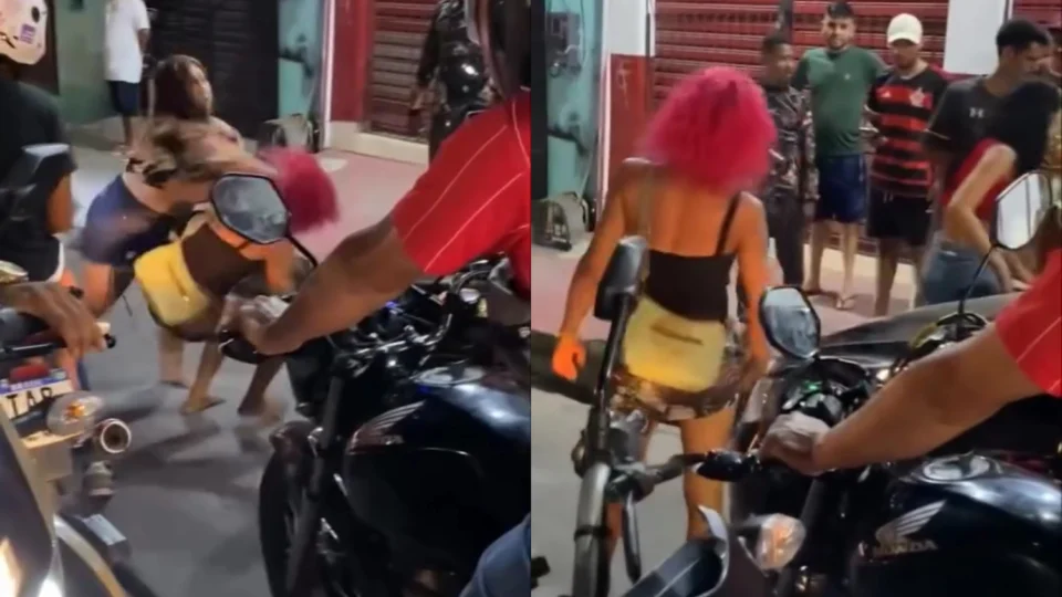 Veja o vídeo: ‘Blindadas’ brigam após desentendimento em adega na zona Norte; ‘Ruivinha’ partiu para cima