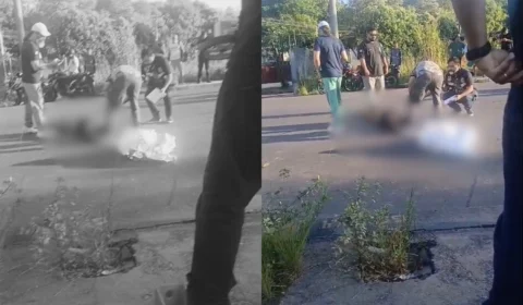 Veja o vídeo: Mulher perde controle da moto em curva após o Sesi e morre ao bater a cabeça na avenida Cosme Ferreira