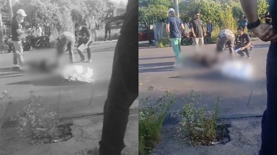 Veja o vídeo: Mulher perde controle da moto em curva após o Sesi e morre ao bater a cabeça na avenida Cosme Ferreira