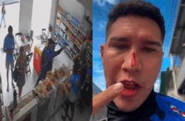 Veja o vídeo: Briga em padaria no Flores; motoboy tem nariz quebrado após confusão com dono e atendente