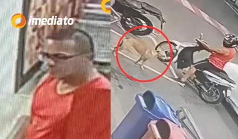 VEJA VÍDEO: Homem agride cachorro em estacionamento de supermercado localizado na Avenida Silves, em Manaus