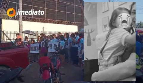 Veja o Vídeo: Velório e protesto em Fonte Boa marcam despedida da menina de 5 anos assassinada pela mãe e madrasta