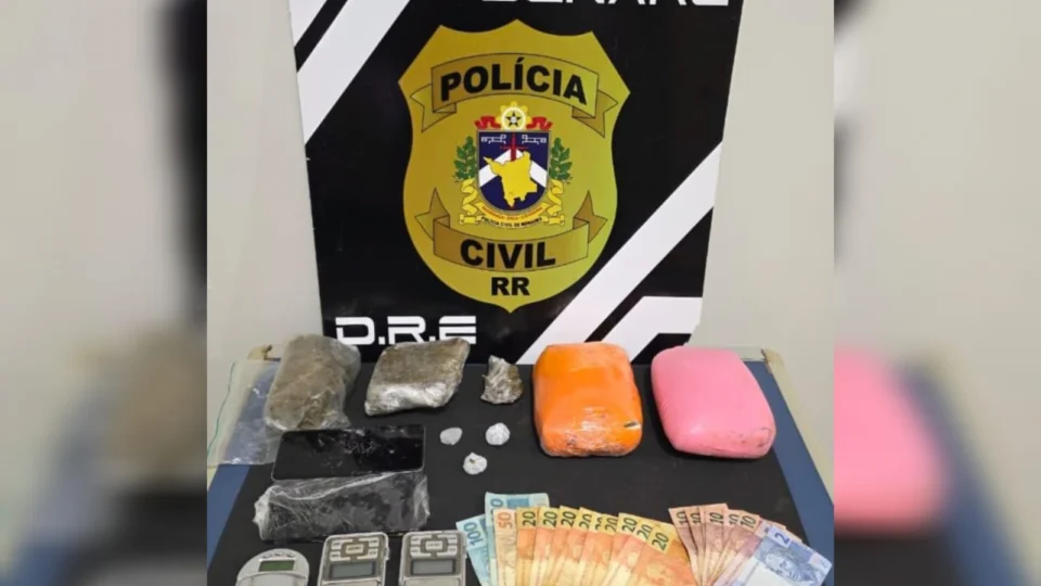 Polícia Civil prende dois homens por tráfico de drogas e apreende mais de 2 kg de skunk em Boa Vista