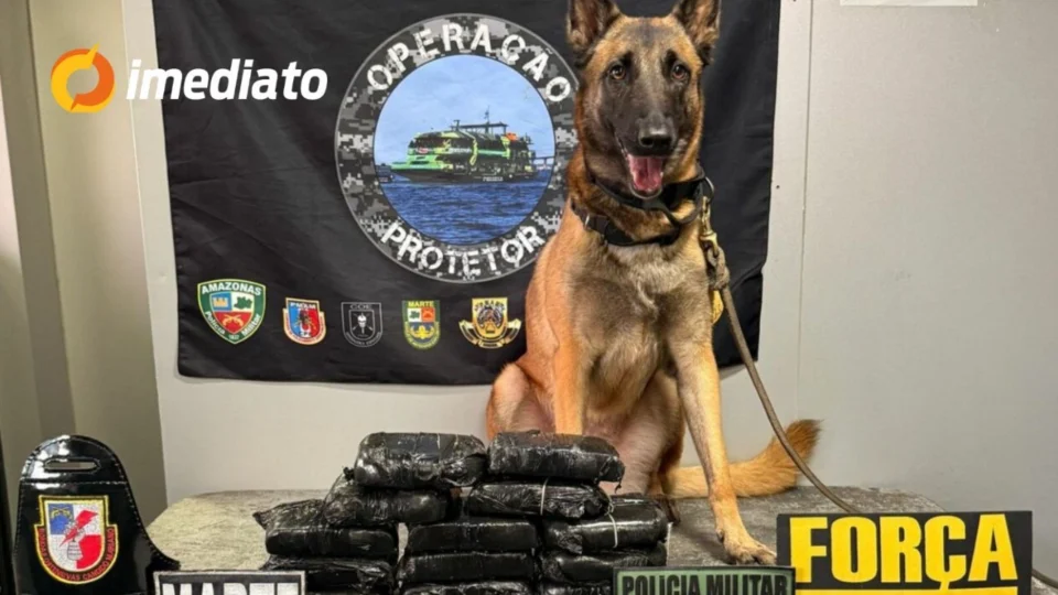 Drogas avaliadas em R$ 500 mil são encontradas em forro de banheiro de embarcação no Amazonas