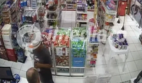 Homem embriagado invade drogaria armado e causa pânico no bairro Alvorada 2