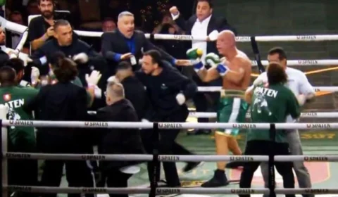 Confusão marca luta entre Popó e Wanderlei Silva no Spaten Fight Night