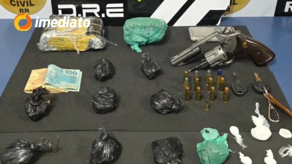 Polícia Civil de Roraima prende suspeito e apreende drogas e armas em ação contra o tráfico