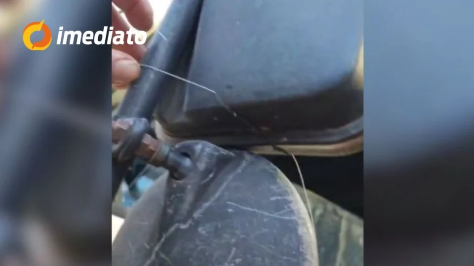 VEJA VÍDEO: Linha com cerol corta retrovisor de caminhão e assusta motorista no Centro de Manaus