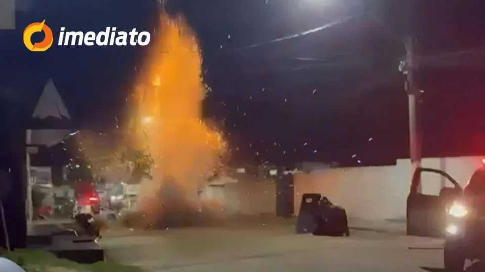 VÍDEO: Grupo Marte detona explosivo encontrado em lixeira residencial no centro de Manacapuru