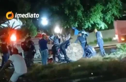 Homem é socorrido pelo SAMU após ser alvejado no pescoço próximo à rodoviária de Boa Vista