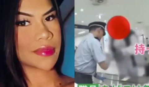Vídeo mostra momento em que amazonense é presa com drogas escondidas no sutiã em aeroporto do Japão