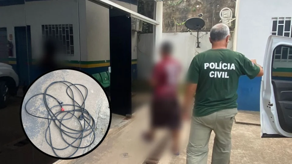 Homem usa fio de alta tensão para agredir esposa e é preso em Nova Olinda do Norte