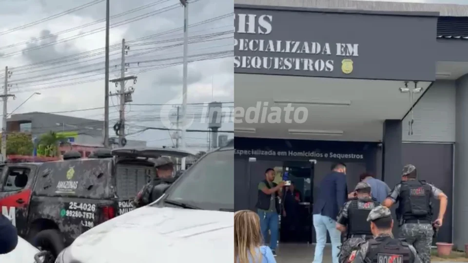 Veja o momento em que suspeito de matar mulher com tiro na cabeça na frente da filha em Manacapuru chega à DEHS