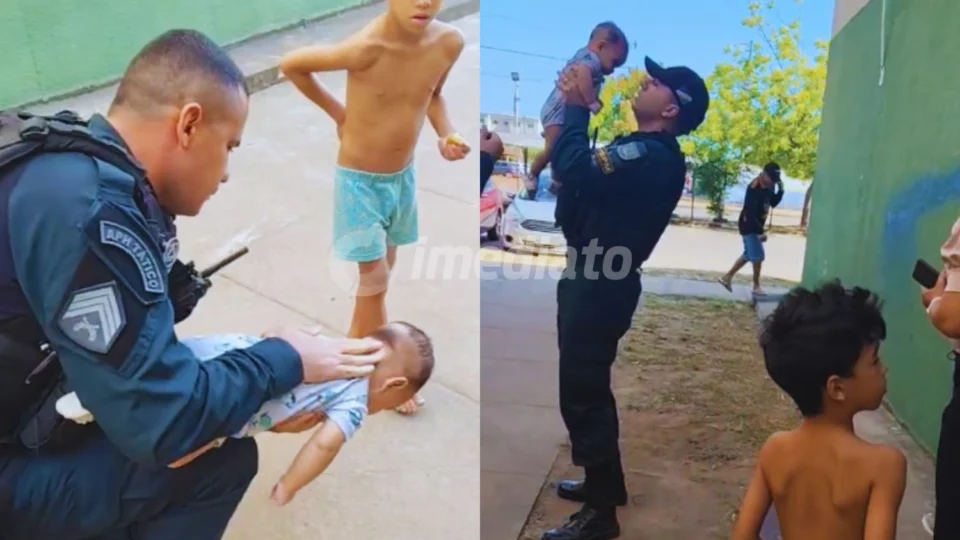 Heróis de farda; Policiais salvam bebê de quatro meses engasgado em condomínio de Boa Vista