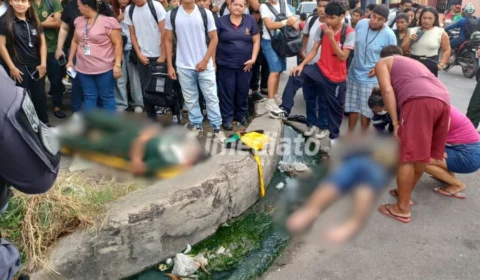 Adolescente e jovem ficam feridos em acidente envolvendo BMW de influenciador digital e motocicleta no bairro Jorge Teixeira