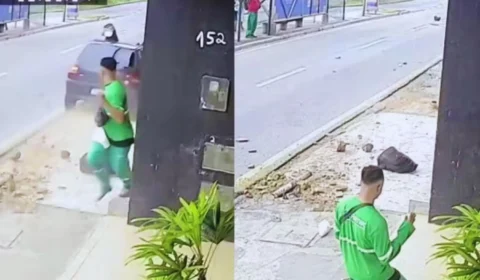 Veja vídeo: Homem escapa por segundos de carro desgovernado e se ajoelha em agradecimento emocionante