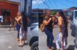 Veja vídeo:Mulher agride suposta amante de motorista que matou idosa no bairro São José em Manaus