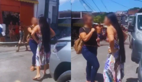 Veja vídeo:Mulher agride suposta amante de motorista que matou idosa no bairro São José em Manaus