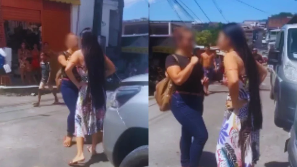 Veja vídeo:Mulher agride suposta amante de motorista que matou idosa no bairro São José em Manaus