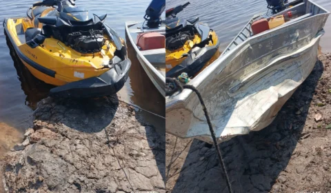 Veja o vídeo: acidente com jet-ski e barco deixa bebê, mãe e condutor desaparecidos em Iranduba