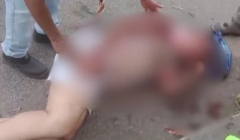 Veja o vídeo: Homem fica gravemente ferido após cair de moto no Redenção