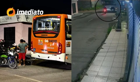 VEJA VÍDEO: Câmera registra momento em que motociclista colide com ônibus no bairro Parque 10