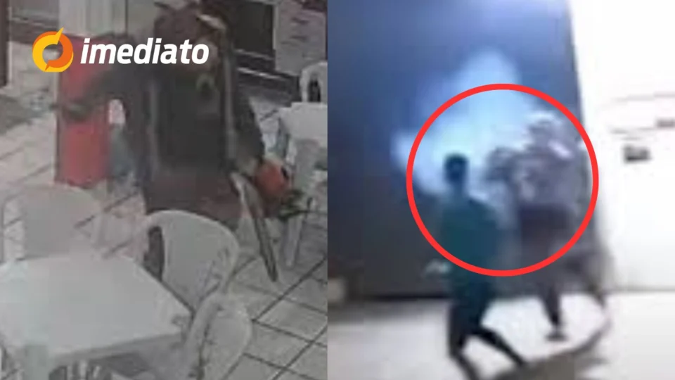 VEJA VÍDEO: Homem ameaça e ataca clientes com motosserra em bar após bebida acabar