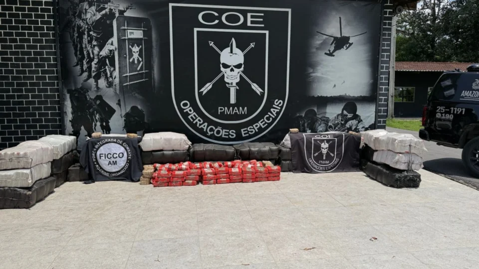 Operação da PMAM e FICCO apreende drogas avaliadas em R$ 39 milhões no Rio Negro