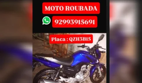 Mãe solo tem moto roubada em frente ao CRAS do bairro São José e faz apelo para encontrar