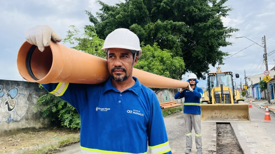 Águas de Manaus segue com obras de expansão do esgotamento sanitário em diversas áreas da cidade