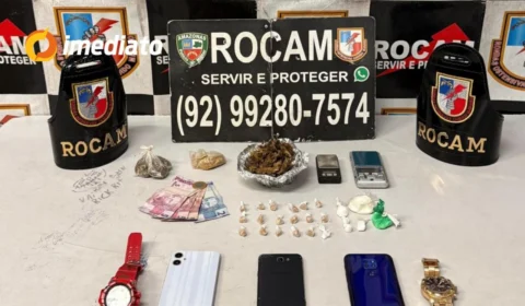 ROCAM prende quatro homens por tráfico de drogas no bairro Nossa Senhora de Fátima