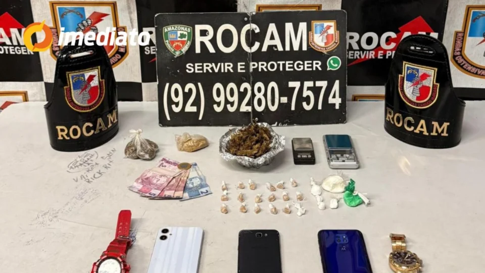 ROCAM prende quatro homens por tráfico de drogas no bairro Nossa Senhora de Fátima