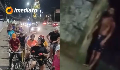 VEJA VÍDEO: Ciclistas são ameaçados por homem armado na Avenida Laguna, bairro Lírio do Vale