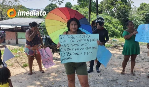 Moradores do bairro Novo Aleixo pedem atenção das autoridades para ponte e casas em risco de desabamento