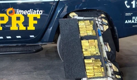 PRF apreende cerca de 36 kg de ouro, avaliados em R$ 25 milhões, escondidos em veículo na BR-174, em Boa Vista