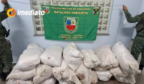 Homem é detido com quase uma tonelada de pirarucu sem licença ambiental na Feira da Panair, em Manaus