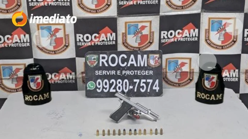 ROCAM prende homem armado na comunidade Nossa Senhora de Fátima 1 após denúncia anônima