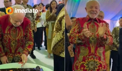 VÍDEO: Presidente Lula ganha festa antecipada de 80 anos durante viagem à Indonésia