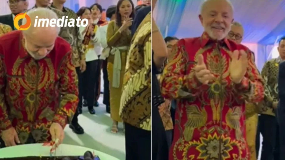 VÍDEO: Presidente Lula ganha festa antecipada de 80 anos durante viagem à Indonésia