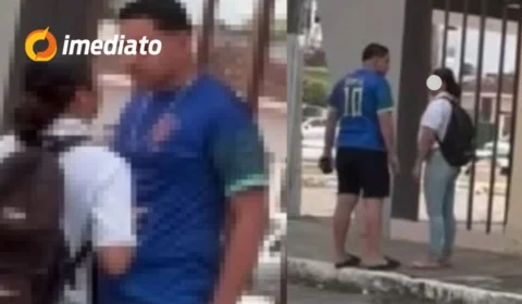 VÍDEO: Homem é flagrado agredindo a namorada e destruindo o celular dela durante discussão