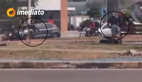 VÍDEO: Briga entre entregadores de aplicativo termina em agressões por disputa de vagas em Manaus
