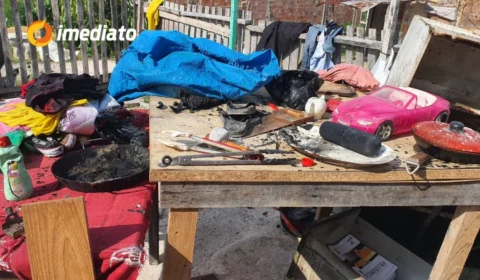 Incêndio destrói residência e solidariedade dos moradores evita desastre maior na comunidade Novo Horizonte