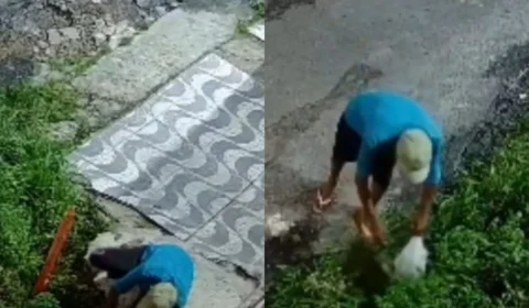 Veja o vídeo: Homem é flagrado furtando hidrômetro no Coroado