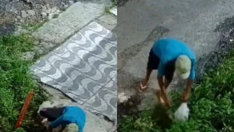 Veja o vídeo: Homem é flagrado furtando hidrômetro no Coroado